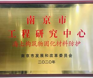 江苏6165金莎总站获批“南京市海上构筑物固化材料防护工程研究中心”